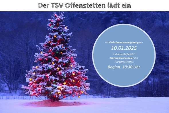 Christbaumversteigerung und Jahresabschlussfeier 2024 2025